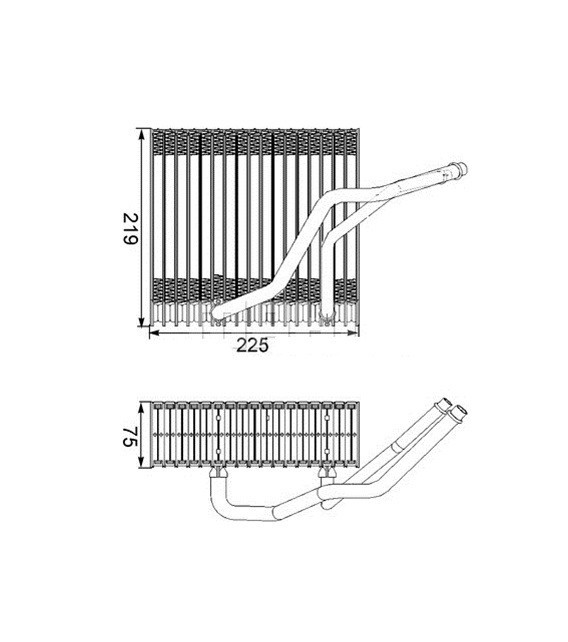 Evaporator aer conditionat 215x225x75mm, MAHLE AE38000S