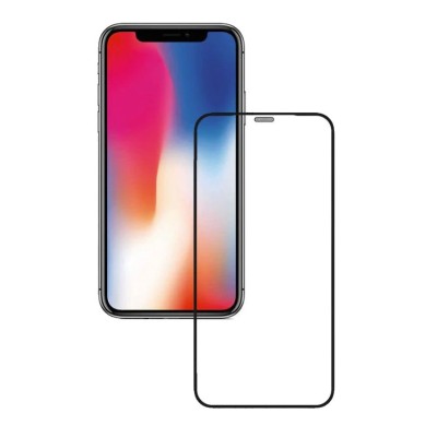 Folie de protectie, flippy, pentru iphone 15, tempered glass, hd, acoperire completa, protectie anti-praf pentru difuzor, margini negre, transparent foto