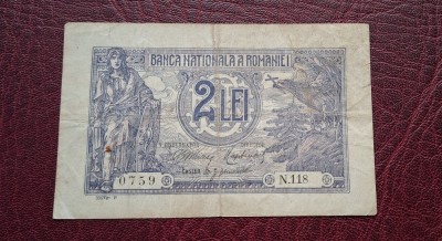 2 lei 1915 VICEGUVERNATOR serie 3 cifre foto