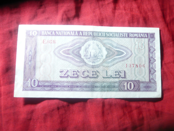 Bancnota 10 lei 1966 Romania , cal. F.Buna