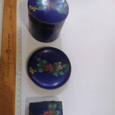 LOT 3 VASE VECHI DIN ALAMA PICTATE CU EMAIL / EMAILATE