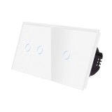 Cumpara ieftin Intrerupator Dublu + Simplu cu Touch din Sticla LUXION SmartElectro IntelligentHouse