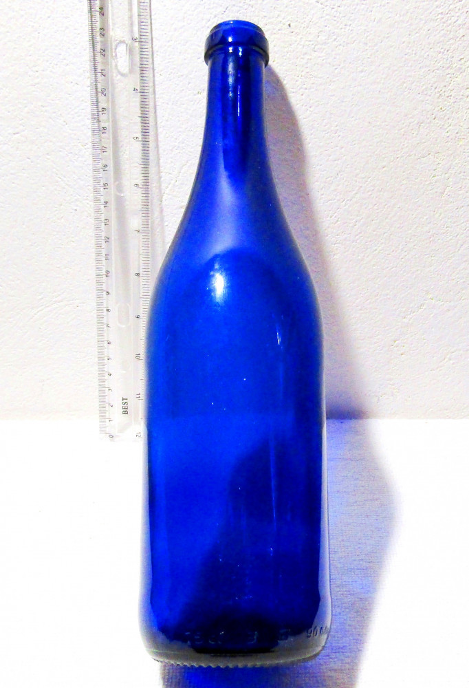 Sticla veche albastra cobalt-blue.Vintage | Okazii.ro