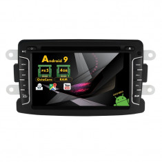Navigatie Dacia Android 9 OCTACORE 4GB RAM cu DVD 7 Inch AD BGX49 foto