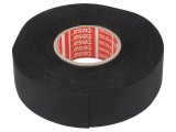 Bandă textilă auto acril neagră 25mm x 25m
