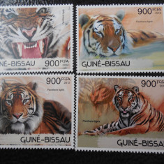 Guineea Bissau-Fauna,tigri-serie completa ,MNH