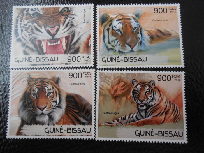 Guineea Bissau-Fauna,tigri-serie completa ,MNH