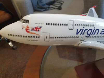 Macheta uriașă de avion Virgin Atlantic | Decoratie | Perfect pt Cadou foto