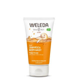Gel de duș și șampon 2 &icirc;n 1 pentru copii, portocală, 150 ml, Weleda