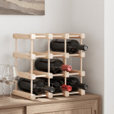 vidaXL Raft de vin pentru 12 sticle, 36x23x36 cm, lemn masiv de pin 353750
