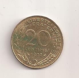 Moneda Franta - 20 Centimes 1977 foto