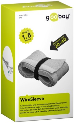 Manson de cablu 1.8m textil flexibil 20-40mm gri Goobay foto