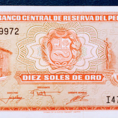 PERU 10SOLES DE ORO -1976 UNC