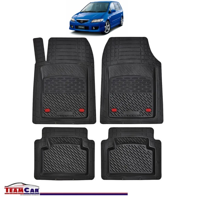 Covorase Auto TeamCar&reg; Tip Tavita Compatibile Mazda Premacy Generatia I (1999&ndash;2005) Negru Material Rezistent