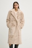 Abercrombie &amp; Fitch palton femei, culoarea bej, de tranzitie, KI144-4218