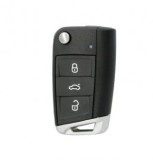 Set 2 bucati - Carcasa cheie Topautochei&amp;#174; compatibila cu Golf 7 GTI MK7 Octavia A7 Seat, lamela HU162T
