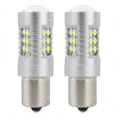 Bec Led Canbus 24SMD 3030 1156 (P21W) White 12V/24V Amio Cod: 01445 Automotive TrustedCars foto