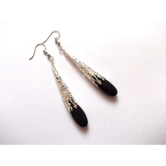 cercei howlite negru 46865