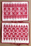 Set 2 fete de perna taranesti cu motive traditionale, peste 50 ani, dimensiuni 58 x 43 cm