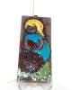 Tablou ceramică sgrafitto &icirc;n basorelief, smălțuit, hand made - Maria 3 - semnat Ninnie Forsgren, Bromma Keramik AB Suedia