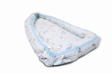 Baby Nest Ursuletul Martinica albastru culcus bebelus pentru dormit reversibil multifunctional 100 x 60 cm