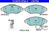 ATE 13.0470-2764.2 ATE Ceramic set placute frana,frana disc