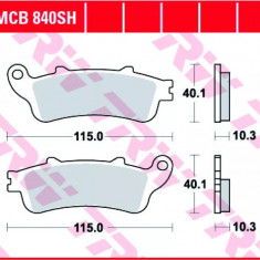 Set placute frana spate TRW MCB840SH - Honda GL 1800 Goldwing (01-05) - GL 1800 Goldwing ABS (06-16) - GL 1800 Goldwing (07-17)