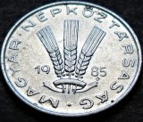 Moneda 20 FILERI / FILLER - RP UNGARA / Ungaria Comunista, anul 1985 *cod 3684, Europa, Aluminiu
