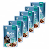 Pliculeț BRIT Premium Cat Delicate Fileuri &icirc;n sos cu Vită 6 x 85 g