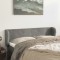vidaXL Tăblie de pat cu aripioare gri deschis 147x23x78/88 cm catifea 3116912
