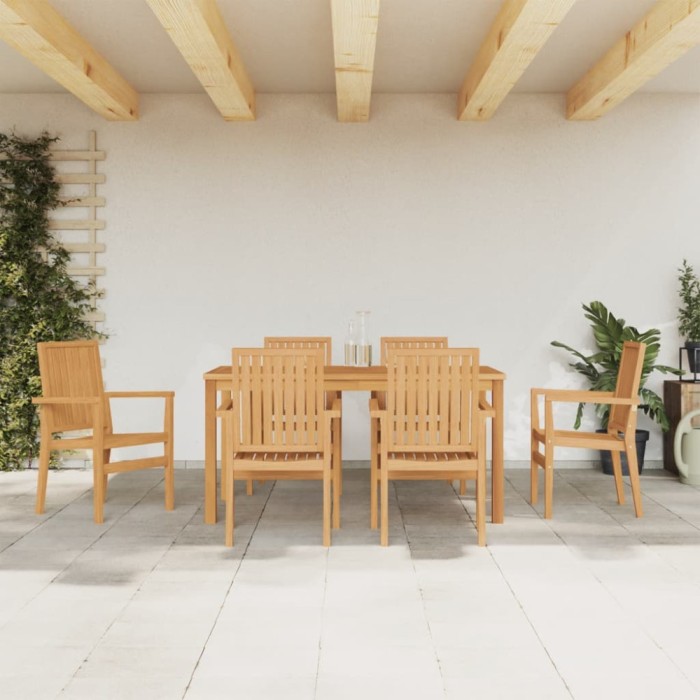 Gossi set mobilier de gradina, 7 piese, lemn masiv de tec