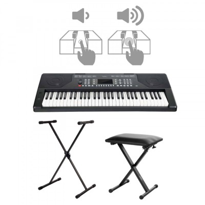 Set Orga FunKey 61 Edition Touch BK + stativ + bancheta foto