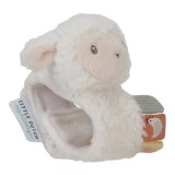 Little Dutch Little Farm Wrist Rattle Sheep zornăitoare de ținut &icirc;n m&acirc;nă 1 buc