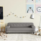 vidaXL Canapea pentru copii, gri, 90x53x30 cm, piele ecologică