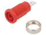 Soclu Banană 4mm 36A Roșu Nichelat Pe Panou