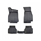 Covorase Auto Tip Tavita Cauciuc Audi A6 C8 (2018-2024) ALM, Negre, Fata+Spate, Prindere Clipsuri, Material TPE Premium