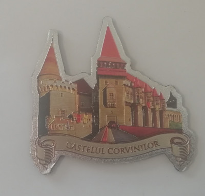 M3 C3 - Magnet frigider - tematica turism - Castelul Corvinilor - Romania 8 foto