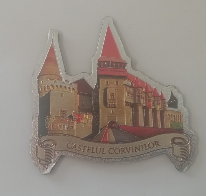 M3 C3 - Magnet frigider - tematica turism - Castelul Corvinilor - Romania 8