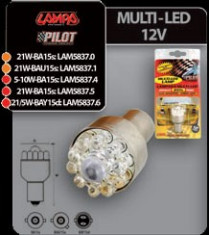 MULTI - LED 12V ROSU TENSIUNE 21-5W-BAY15d 29 - ML12659 foto