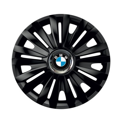 Set 4 capace roti Negre Cu Inel Cromat Royal R15 pentru gama auto BMW foto