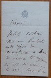 Scrisoare expediata de Alexandru Odobescu, scrisa olograf, pe hartie cu filigran