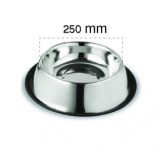 Castron din inox pentru caini si pisici, antiderapant, 250 mm