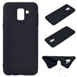 Husa Silicon Samsung Galaxy J6 Plus (2018) Neagra Protectie Soc/Praf/Zgarieturi GloMax