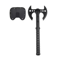 Topor multifunctional, tais dublu, 40 cm, negru