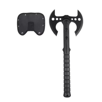 Topor multifunctional, tais dublu, 40 cm, negru foto