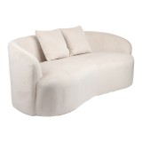 Cumpara ieftin Canapea 2 locuri Raini cu perne catifea crem 178x82x68 cm