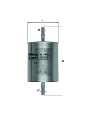 MAHLE KL 409 filtru combustibil foto