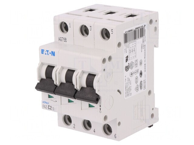 &Icirc;ntrerupător Supracurent 2A 3P 15kA 230/400VAC