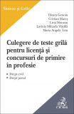 Culegere cu teste grila pentru licenta si concursuri de primire in profesie | Ilioara Genoiu, Cristian Mares, Livia Mocanu