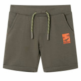 Pantaloni scurti pentru copii cu snur, kaki &icirc;nchis, 116 GartenMobel Dekor, vidaXL